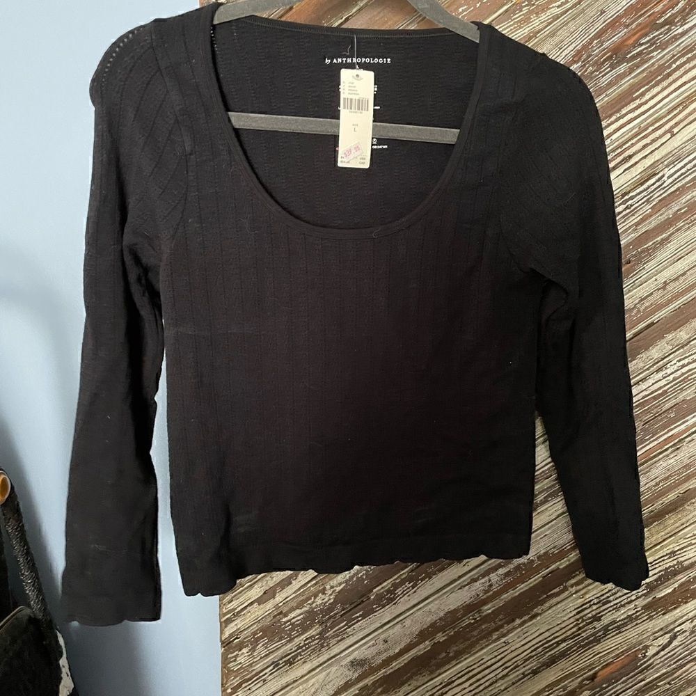 Anthropologie scoop neck stretch top 